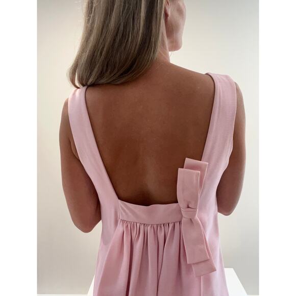 Vintage 1960s -70s Lord & Taylor Sleeveless Column Gown Pink Small Med JL - Picture 2 of 15